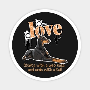 Dobie Mom print Funny Gift for Doberman Dog Mom Magnet